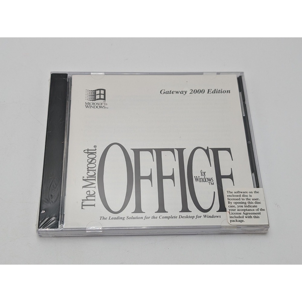 Vintage Microsoft Office  CD ROM PC Brand New Sealed Gateway 2000 Edition